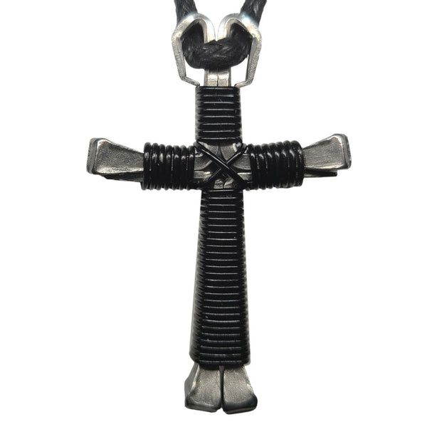 Black Horseshoe Nail Cross – Horseshoe Crosses