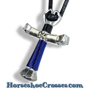 Horseshoe Nails Cross Necklace – The Craft Shop